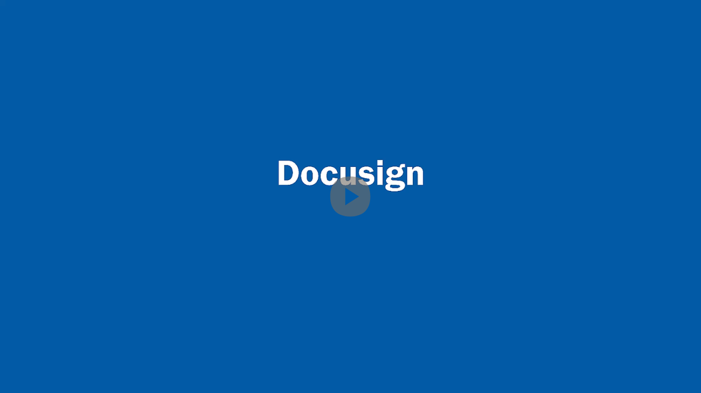 Docusign Walkthrough