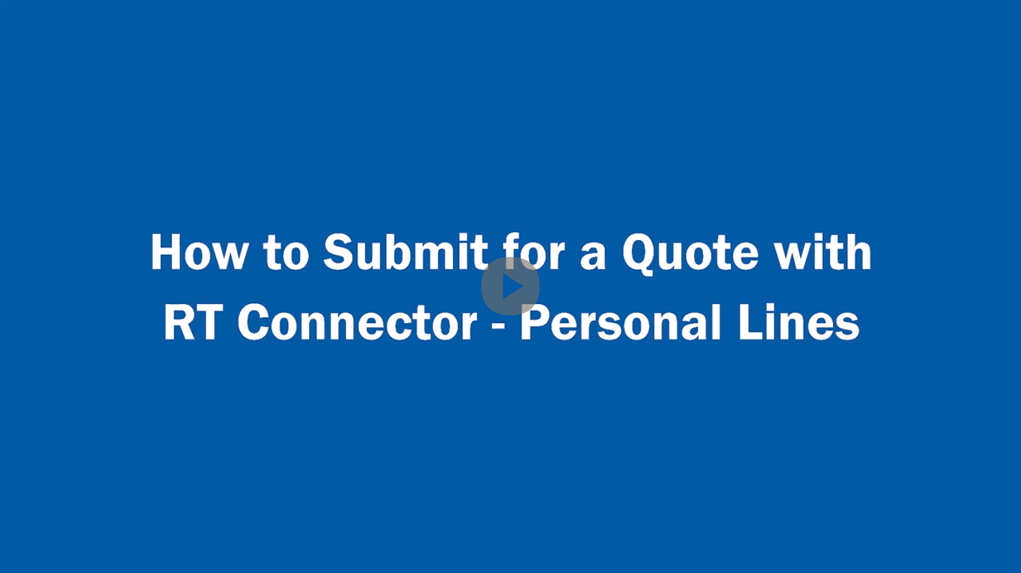 Submit Personal Lines Quote