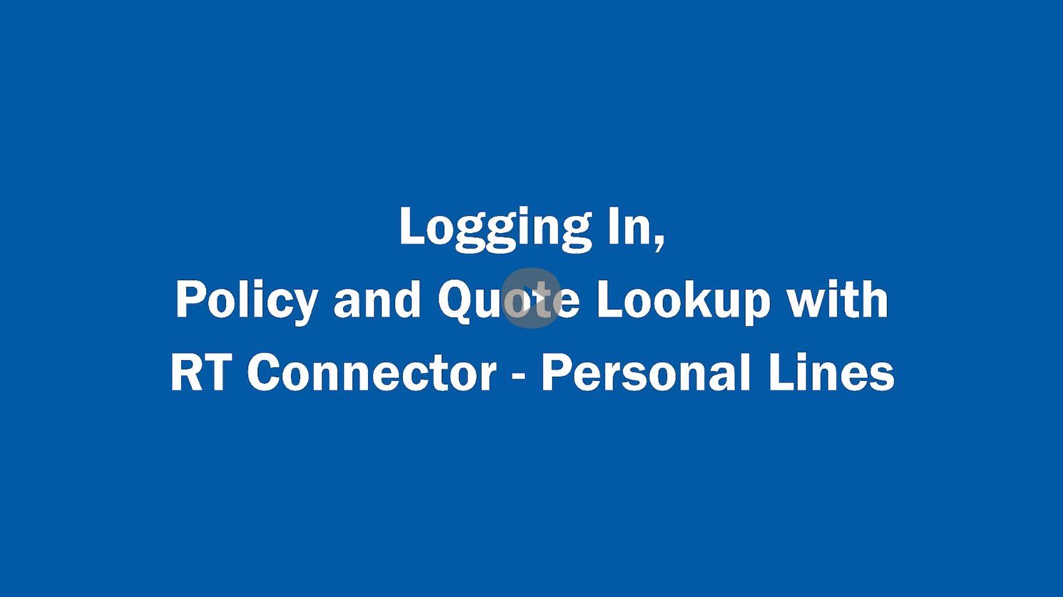 Personal Lines Overview